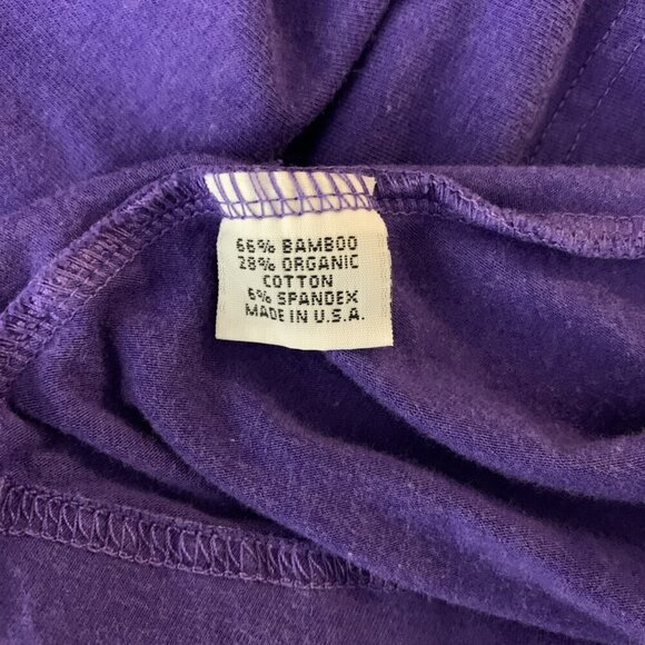 Bryn Walker Womens M Dress Tunic Purple Knit Lagenlook Minimalist Ruched Bamboo - Picture 10 of 15